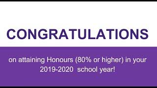 Honours 2019/ 2020 Academic Year