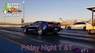 Alan C7 ZO6 vs Cts-V  at Tucson Dragway Friday Test and Tune