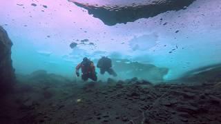 Arctic cave diving with Olavi & Brian - crystal clear water!!