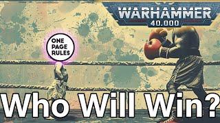 Warhammer 40K vs One Page Rules - Who Has the Best Lore - Part One