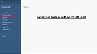 How to import Excel data in Tableau | Connecting Tableau with Microsoft Excel