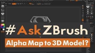 #AskZBrush: “How can I create a 3D Model from an Alpha or Height Map inside of ZBrush?”