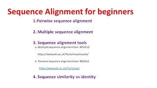 Sequence Alignment for Beginners | Pairwise vs Multiple sequence alignment | Similarity vs Identity