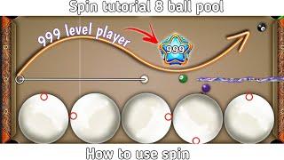 How to use spin in 8 ball pool | spin tutorial | ELEMENTAL masters water ring | 8 ball pool