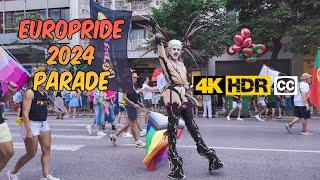 ️‍EuroPride 2024 Greece  Thessaloniki Parade 4K HDR - Captions