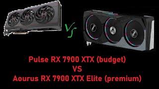 Sapphire Pulse RX 7900 XTX vs Aourus RX 7900 XTX Elite review | 1440p | 7800X3D