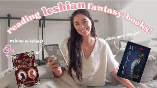 reading SAPPHIC FANTASY books for a week!! ️‍‍️‍‍ | reading vlog!