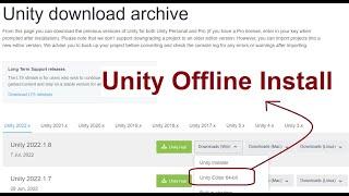 Unity Offline Install & Locate on Unity Hub | Find/Add Unity Installation on Hub | Offline Installer