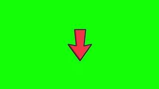 RED BOUNCING ARROW - GREEN SCREEN | FREE STOCK VIDEOS