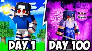 I Survived 100 Days as SASUKE UCHIHA in Naruto Minecraft!