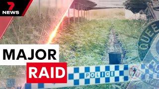 Detectives make multi million dollar drug bust near Brisbane | 7NEWS