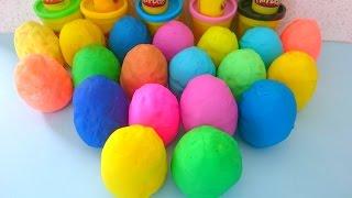 Many Play Doh Surprise Eggs Peppa Pig Glitzi Globes Shopkins Lalaloopsy