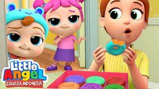 Ayah, Ibu, Ya Anak Anak? | Johny Johny Makan Donat  | Little Angel Bahasa Indonesia