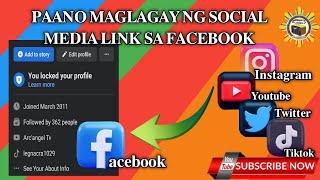 PAANO MAGLAGAY NG SOCIAL MEDIA LINK SA FACEBOOK | Facebook Page Updated 2022 Arc'angel Tv