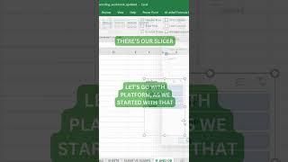 How to use Slicer to Filter Raw Data|Excel Shorts