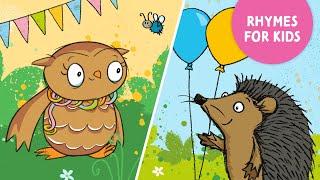 Happy Birthday, Little Owl  Simple story with rhymes for kids and toddlers  Cartoon with animals