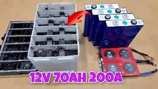 12v 70Ah 200A Lifepo4 battery build, For Pickup truck, SUV car