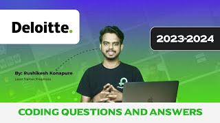 Deloitte Coding Questions and Answers 2023-24