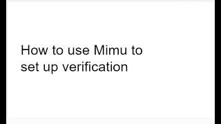 How to use Mimu to verify members!