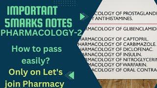 Pharmacology-2 important 5marks question and answers |Part-1|