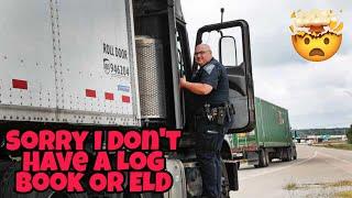 Trucker Tells Officer That He Doesn't Have A Log Book Or ELd! He Gets Put Out Of Service