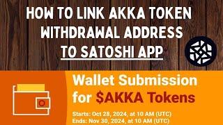 How To Connect Akka Token Address to Satoshi App