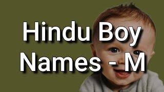 100 Hindu Baby Boy Names and Meanings, Starting With M