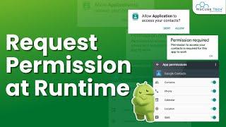 How to Request a Run Time Permission for Risky Permission - Android Kotlin Tutorial