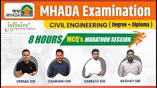 MHADA Exam Marathon Session | MHADA Exam MCQ Solving Session | MHADA Exam 2021 | MHADA JE Civil