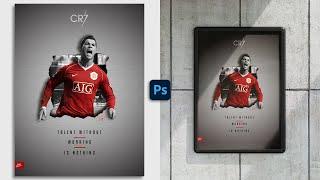 Football Sports Poster in Photoshop - Football Poster Design