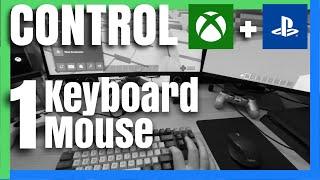 Control Xbox/PlayStation with ONE Keyboard & Mouse using a USB Switch