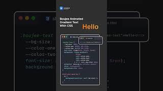 Animated Gradient Text With CSS #csstricks #htmlcss #coding
