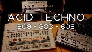 Roland TB-303 and TR-909 making Acid Techno