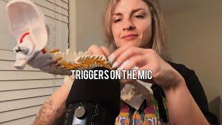 FAST & AGGRESSIVE ASMR RANDOM TRIGGERS ON THE MIC + WHISPERED