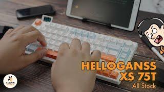 HELLOGANSS XS 75T Typing Test - GANSS Silver Yuepo