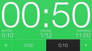 10 / 50 Second Interval Timer (12 Rounds)