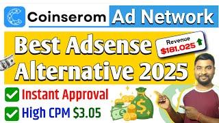 Coinserom Ad Network Review | Best Adsense Alternative 2025 | Best Blogger Ad Network - SmartHindi