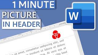 Insert Picture in Header in Word | Logo in Header (1 MINUTE | 2020)