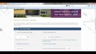 How to use http://www.steelbeamcalculator.com