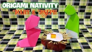 How to Make Origami Nativity Scene - MARY and JOSEPH #howtomake #christmas #nativity