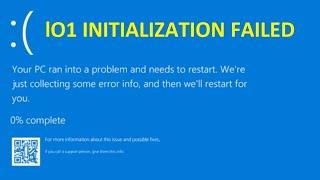 How To Fix lO1 INITIALIZATION FAILED Blue Screen Problem Windows 10