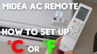 How to Set °C or °F on Midea AC Remote control