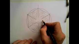 Celtic Design 18 (six freehand trefoils linked in a hexagon)