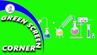 SCIENCE LAB EXPERIMENT CHEMISTRY LABORATORY Green Screen Corner Video Animation Background ChromeKey