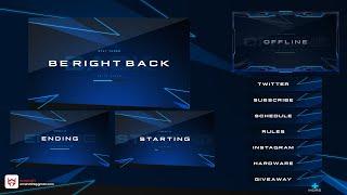 Free Stream package Navy Template