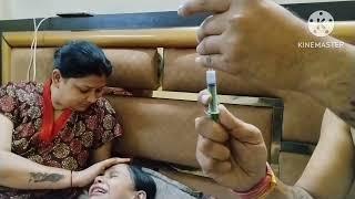 Naina ko injection Laga|aaya bukhar|injection ka dar|injection wala video #injectionvideo #vlogvideo