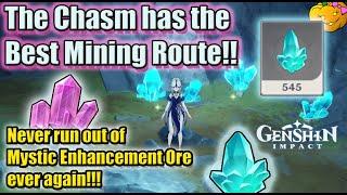 Best Mining Route! Farm tons of crystals for Mystic Enhancment Ore - The Chasm Genshin Impact 2.6