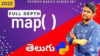 #87 Python Map Function In Telugu | Map Built-in Function In Python In Telugu | Python In Telugu