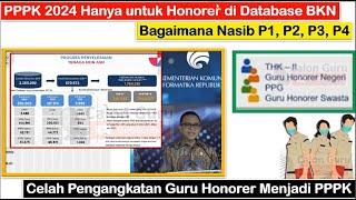 PPPK 2024 Hanya untuk Honorer di Database BKN ~ Nasib P1, P2, P3, P4 Tidak Masuk Database BKN