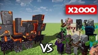 Netherite Monstrosity Vs 2000 Minecraft Mobs | 1 Vs 2000